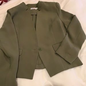 Green casual blazer